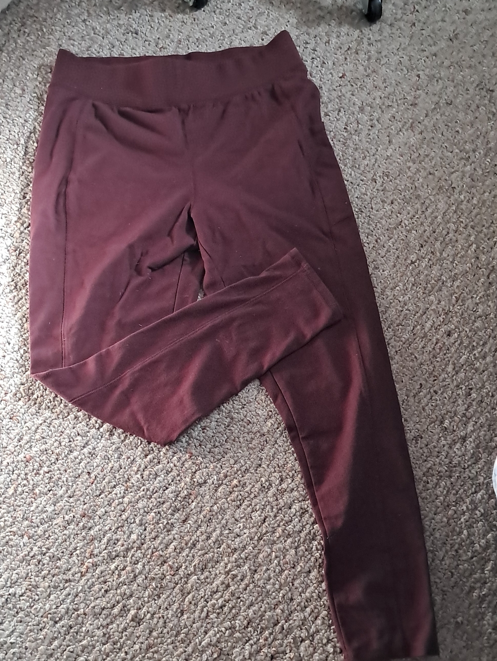 Maroon Stretch Leggings - Comfortable Everyday Bottoms